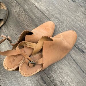 Kork-Ease Tan Leather Mules